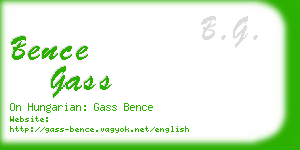 bence gass business card